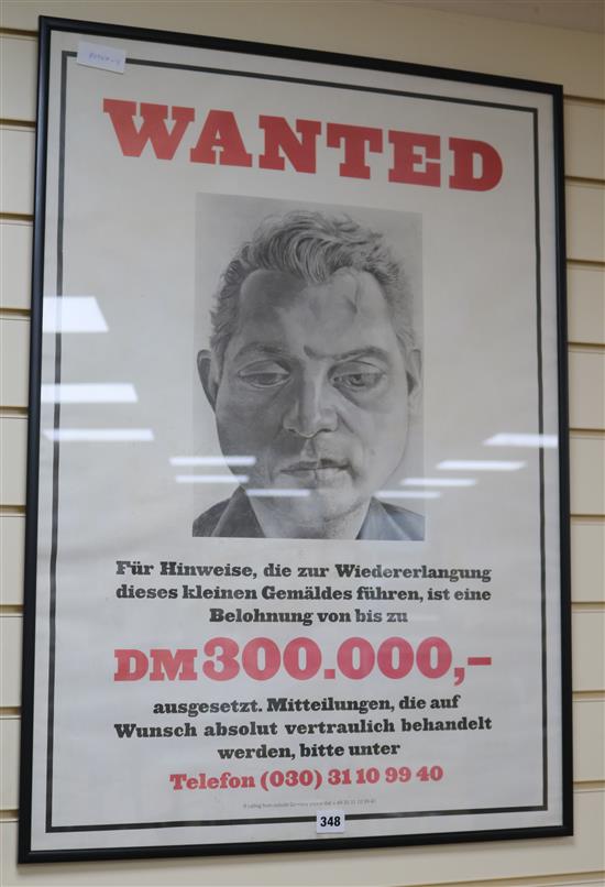 Lucian Freud, poster for The Return of a Portrait of Francis Bacon posted in Berlin 83.5 x 58.5cm